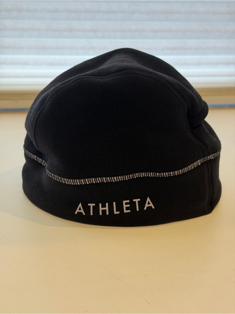Athleta Black Fleece-Lined Beanie